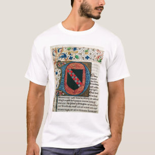 Historiatedは紋章付き外衣を描写する「D」に署名します Tシャツ