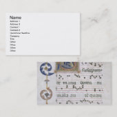 historiatedイニシャルの」DEPの氏564 f.13vのページ 名刺 (正面/裏面)