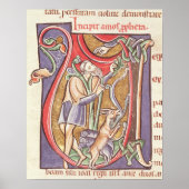 Historiated initial 'V' depicting Amos ポスター (正面)
