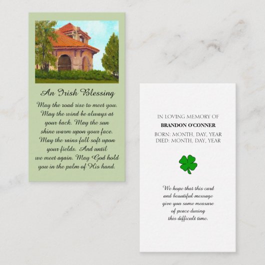 Historic 1904 World Fair Pavilion Irish Blessing  名刺 (正面/裏面)