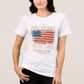 Historic 250 Years USA Tee – We the People & Gold トライブレンドTシャツ (正面)