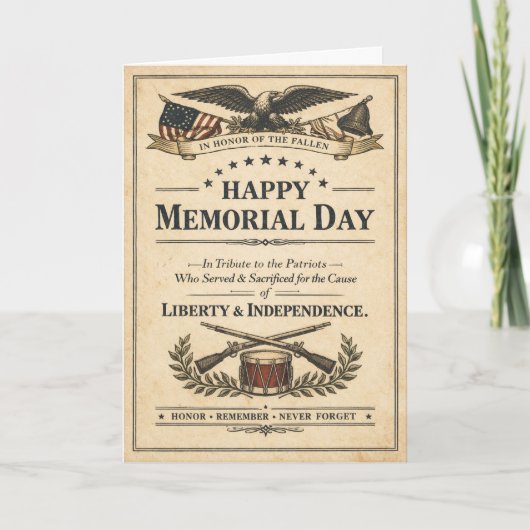 Historic Americana Proclamation Memorial Day カード (正面)
