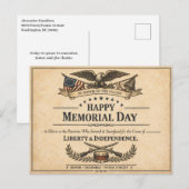 Historic Americana Proclamation Memorial Day シーズンポストカード (正面/裏面)