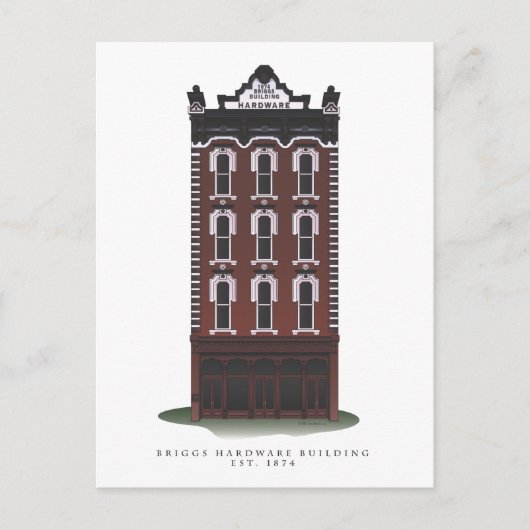 Historic Briggsハードウェア建物ポストカード ポストカード (正面)