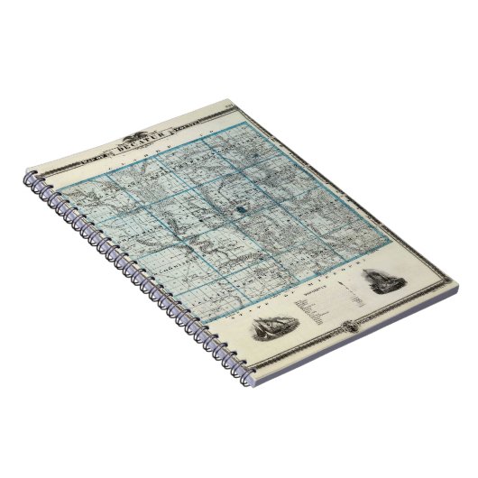 Historic Decatur County Map Notebook ノートブック (右側)