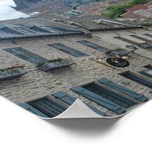 Historic district in Quebec City               ポスター (角)