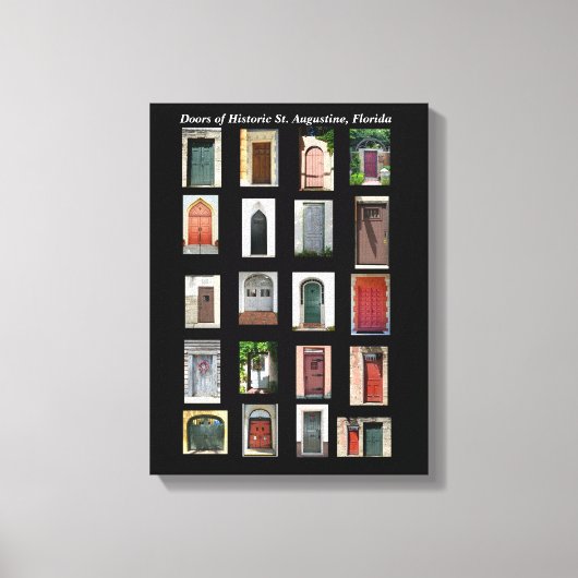 Historic Doors of St. Augustine, Florida キャンバスプリント (正面)