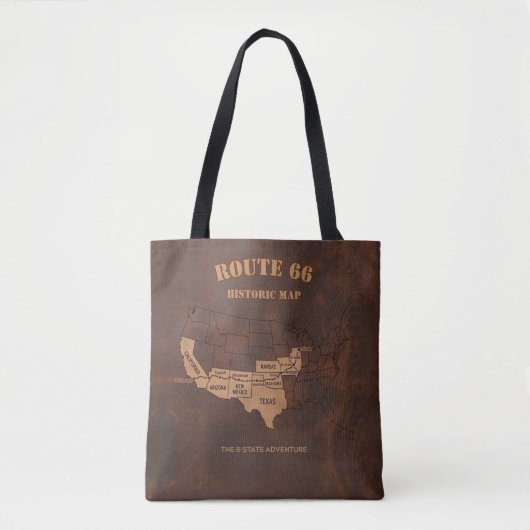Historic Eight State Journey Commemorative Canvas トートバッグ (正面)