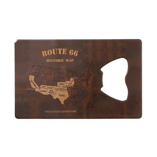Historic Eight State Journey Highway Heritage クレジットカード栓抜き (裏面横)