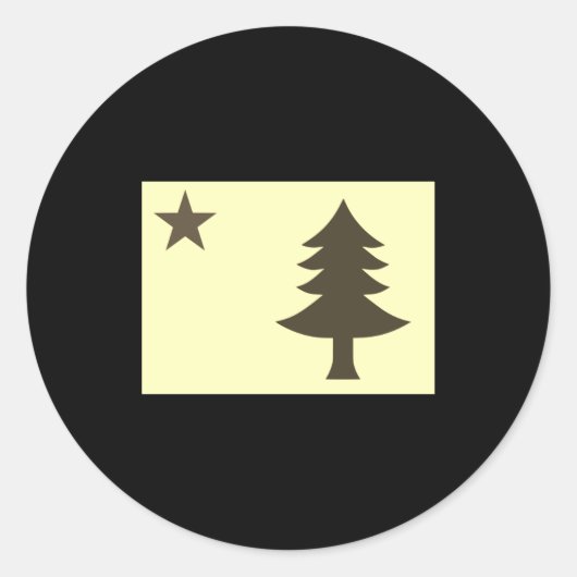 Historic Flag Of Maine 1901 1909  ラウンドシール (正面)