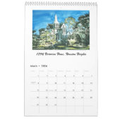 Historic Homes, Houston & Galveston, 2026 Calendar カレンダー (3月 2026)