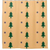 Historic Maine Pine Tree Flag (1901-1909) シャワーカーテン (正面)