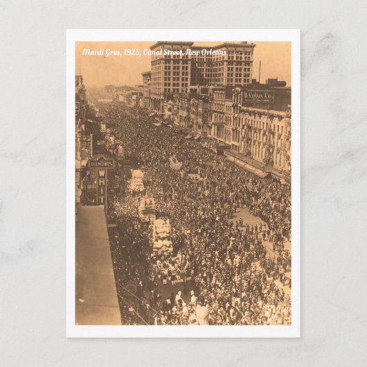 Historic Mardi Gras New Orleans 1925年の写真 ポストカード (正面)