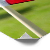 Historic military cemetery with US flags ポスター (角)