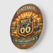 Historic Mother Road Sunset Centennial Timepiece ラージ壁時計 (傾斜)