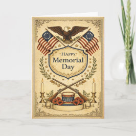 Historic Muskets Drum Memorial Day カード