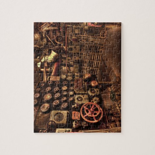 Historic Navy Battleship Engine Room ジグソーパズル (縦)