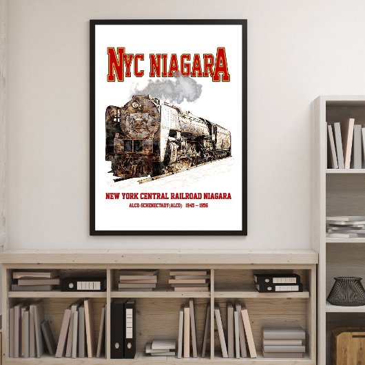 Historic NYC Niagara Train Steam Locomotive ポスター