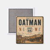 Historic Oatman Arizona Landmark Design マグネット (正面/裏面)