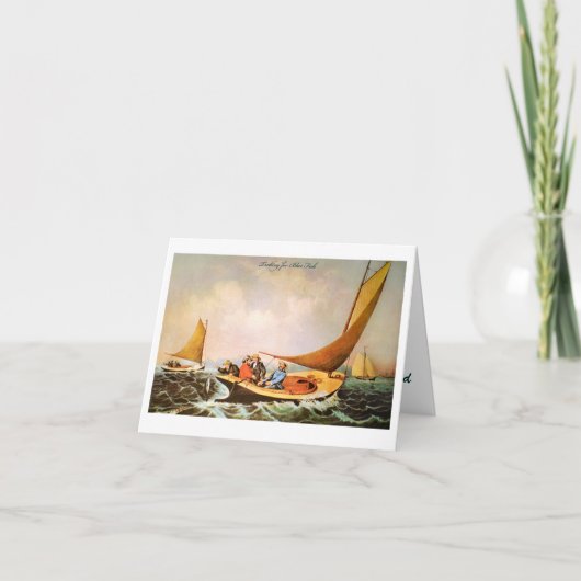 Historic Ocean Sail Fishing Thank You Card サンキューカード (正面)