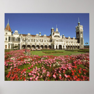 Historic Railway Station, Dunedin, New Zealand ポスター
