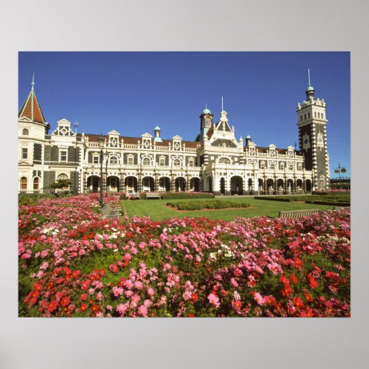 Historic Railway Station, Dunedin, New Zealand ポスター (正面)