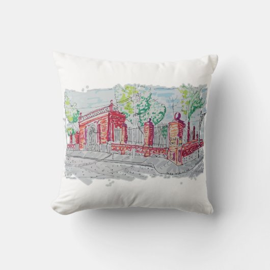 Historic Red Brick Entrance クッション (正面)