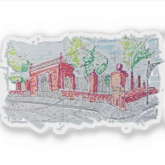 Historic Red Brick Entrance シール (正面)