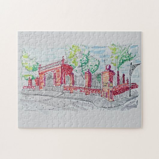 Historic Red Brick Entrance ジグソーパズル (横)