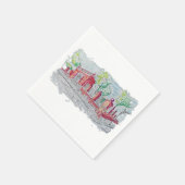 Historic Red Brick Entrance スタンダードカクテルナプキン (角)