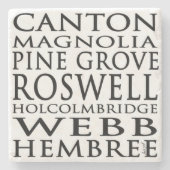 Historic Roswell、通り、ジョージア、コースター ストーンコースター (正面)