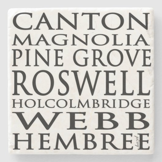 Historic Roswell、通り、ジョージア、コースター ストーンコースター (正面)