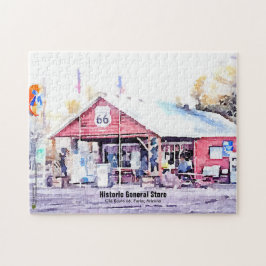 Historic Route 66 Arizona General Store Watercolor ジグソーパズル