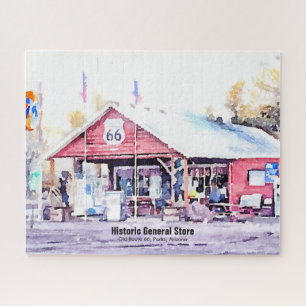 Historic Route 66 Arizona General Store Watercolor ジグソーパズル