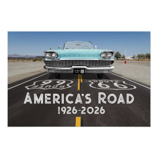 Historic Route 66 Centennial ポスター (正面)
