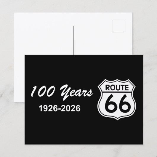 Historic Route 66 Centennial ポストカード (正面/裏面)