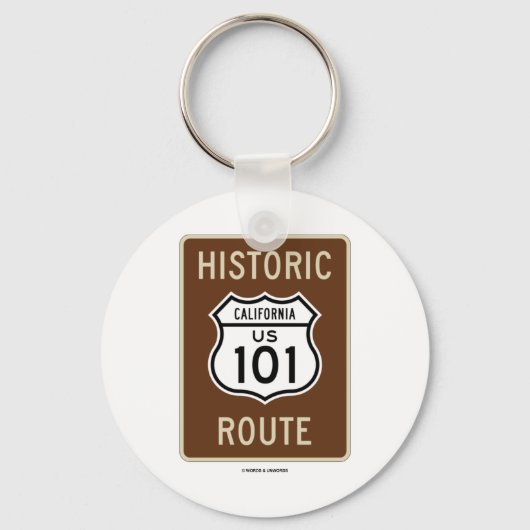 Historic Route US 101 California (Sign) キーホルダー (正面)