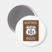 Historic Route US 101 California (Sign) マグネット (正面/裏面)