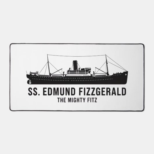 Historic SS Edmund Fitzgerald Mighty Fitz Maritime デスクマット (正面)