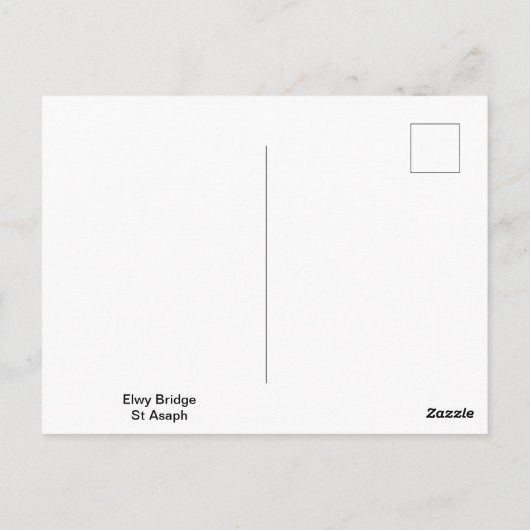 Historic St. Asaph Bridge Over River Elwy ポストカード (裏面)