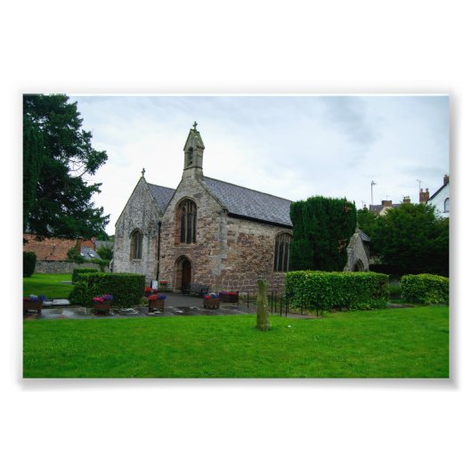 Historic St. Asaph Parish Church, North Wales フォトプリント (正面)
