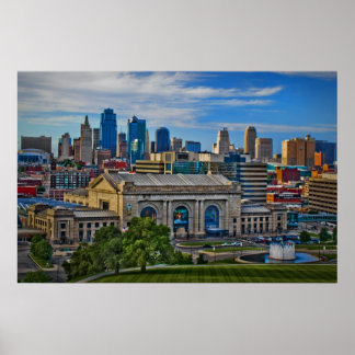 Historic Union Station - Kansas City Canvas Print ポスター
