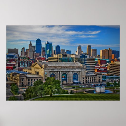 Historic Union Station - Kansas City Canvas Print ポスター (正面)