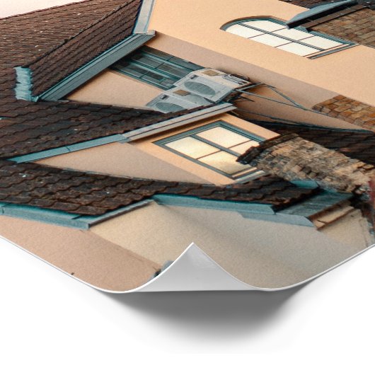 Historical buildings in Old Riga, Latvia ポスター (角)