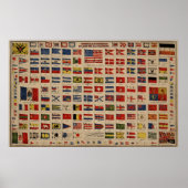 Historical Flags of The World (1869) ポスター (正面)