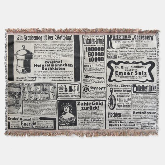 Historical Kiev: 1917年新聞イラストレーション スローブランケット (正面)