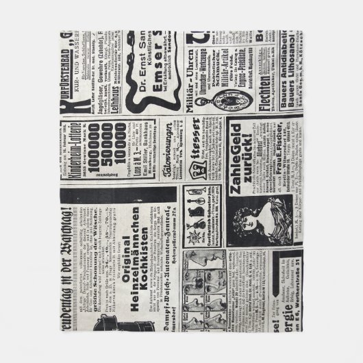 Historical Kiev: 1917年新聞イラストレーション フリースブランケット (正面)