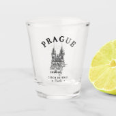 Historical Landscape of Prague, Czech Republic ショットグラス (正面)