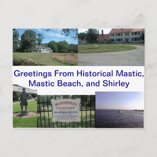 Historical Mastic、Masticビーチ、Shirley ポストカード (正面)