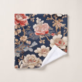 Historisches chinesisches Stoffmuster バスタオルセット (ウォッシュタオル)